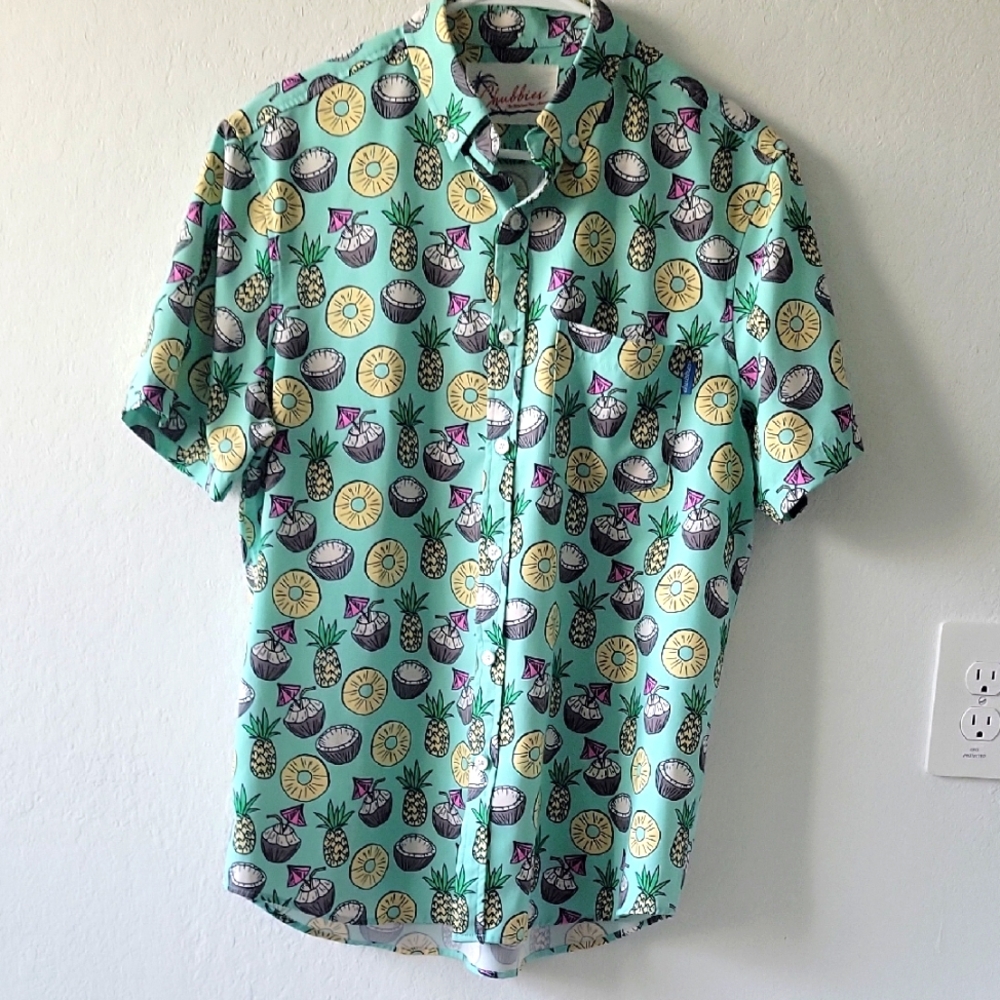 Chubbies Pineapple And Coconut Casual Button Down Shirt